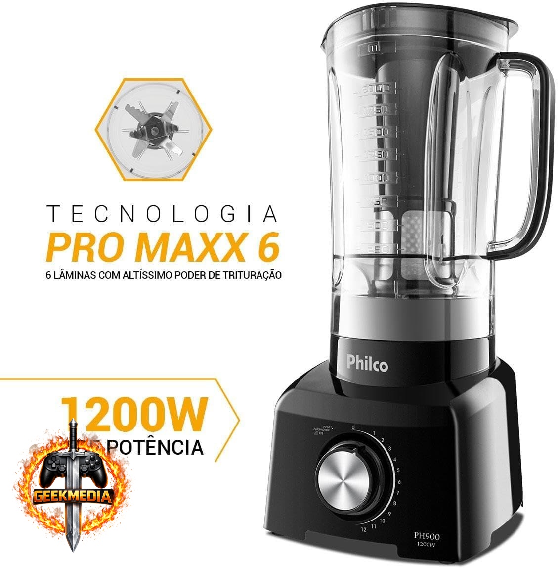 Liquidificador Philco Ph900 - 3L - Preto 220V
