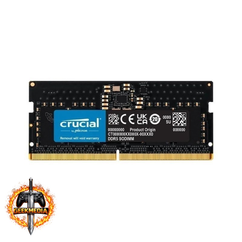 Memória Crucial 8GB DDR5 4800MHz SODIMM para Notebook