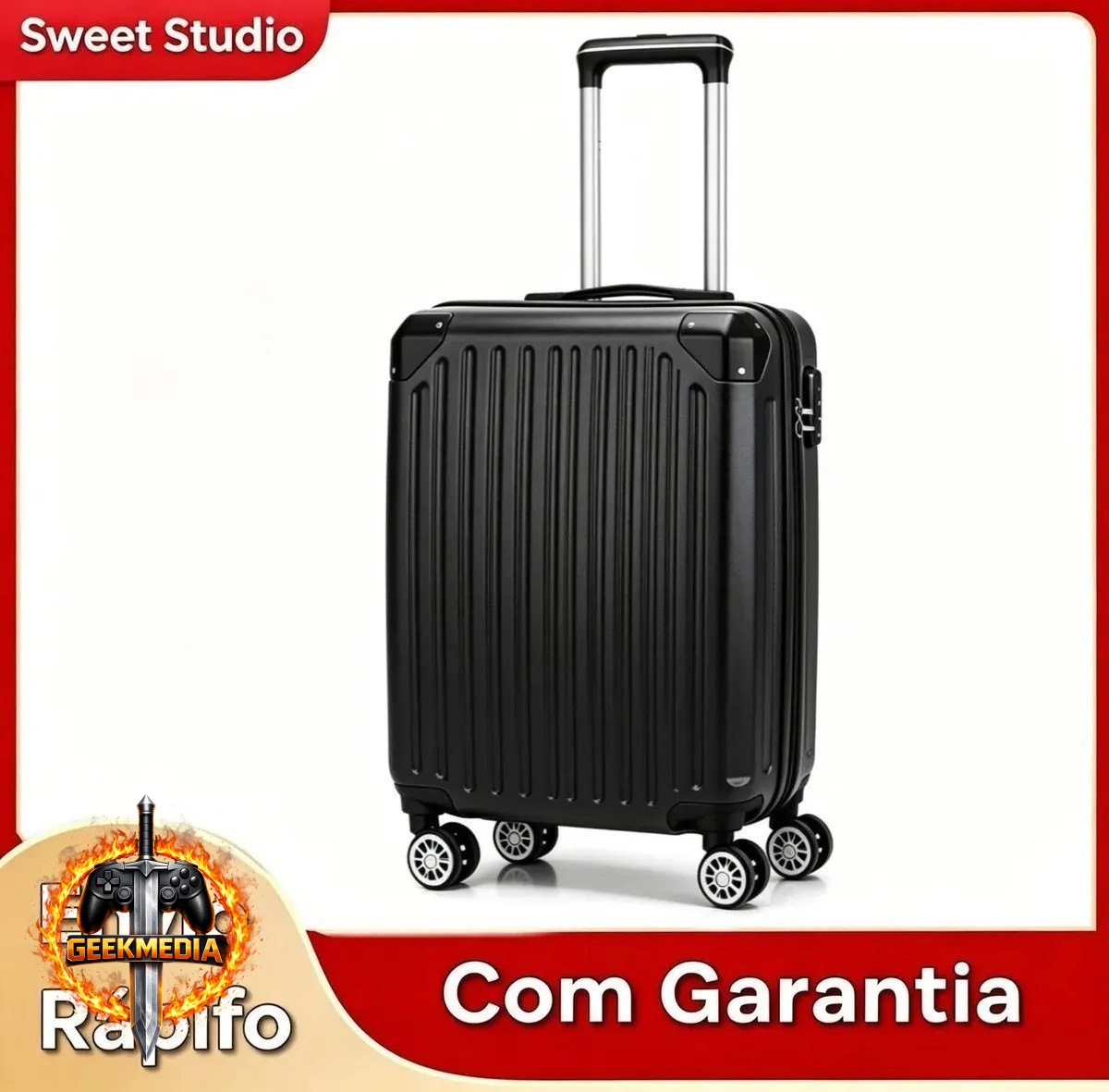 Mala de Bordo Rígida Sweet Studio ABS Rodas 360