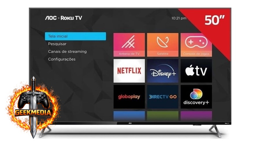 Smart Tv 50" Aoc Roku 4K Série 6125-50U6125/78G