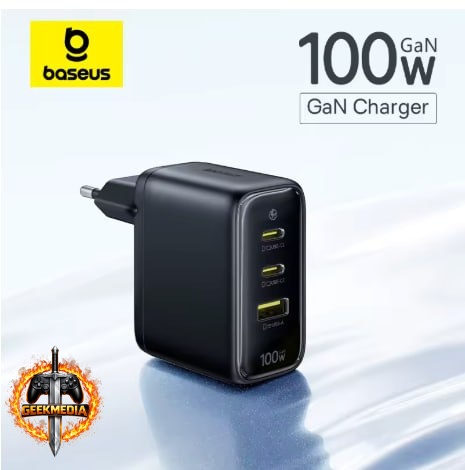 Baseus Carregador 100W GAN Quick Charge Power Delivery