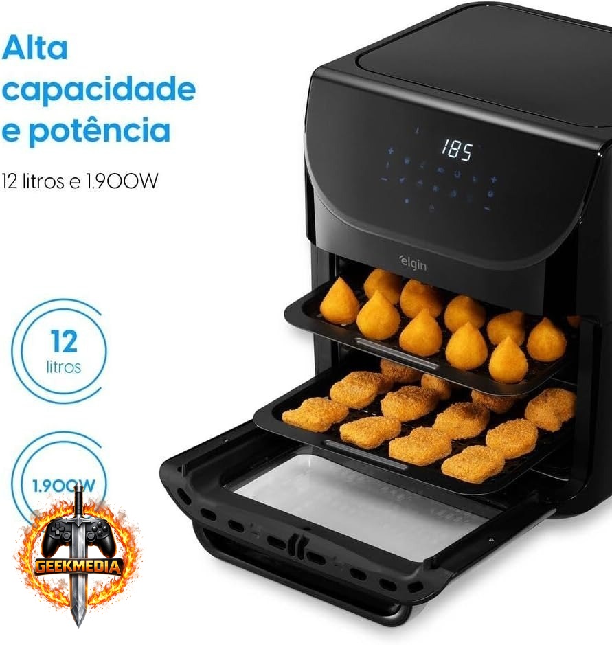 Fritadeira Air Fryer Family Oven Fry Elgin 12L 1.900W