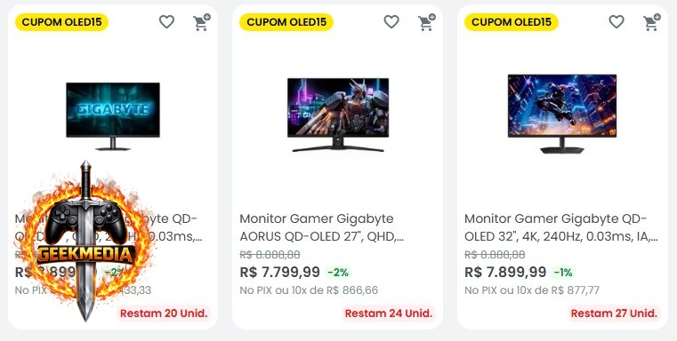 Monitores OLED - Selecionados