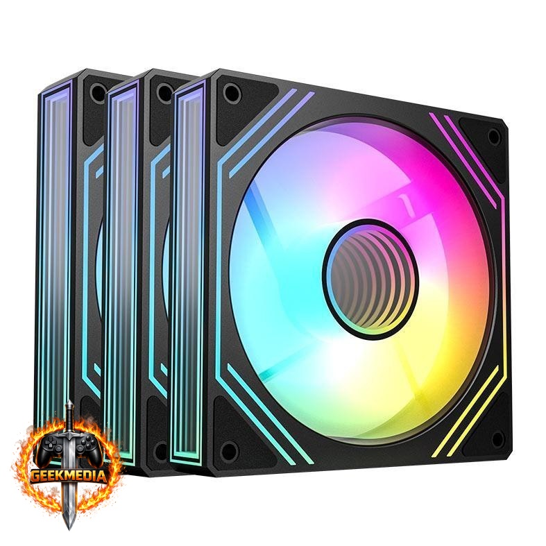 Kit Ventoinhas Acegeek Neon ARGB 3x120mm