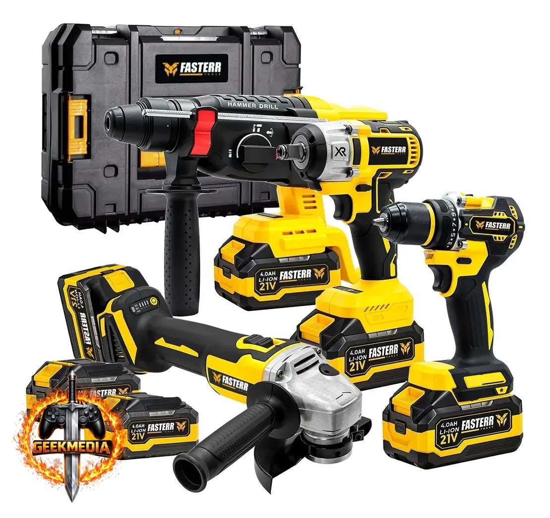 Fasterr Kit Ferramentas 4 Em 1 21V Brushless