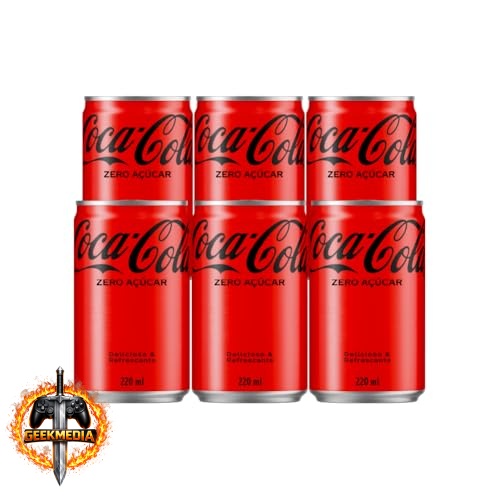Pack Coca-Cola Sem Açúcar Lata 220mL - 6 Unidades