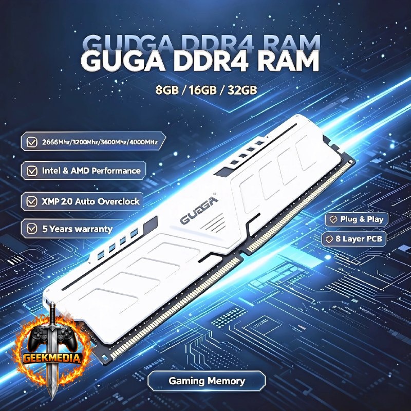 Memória RAM Gudga DDR4 8GB 3200Mhz