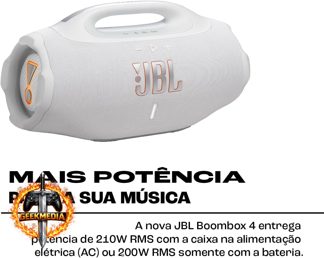 Caixa de Som JBL Boombox 4 Bluetooth - Branca
