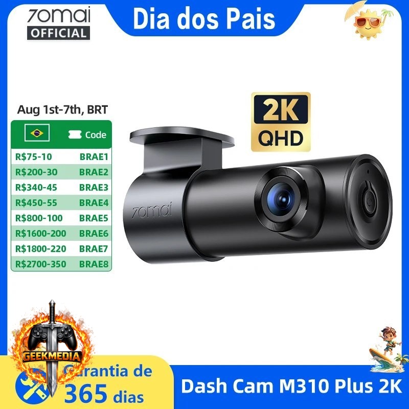 Câmera Veicular 70mai M310 Plus 2K