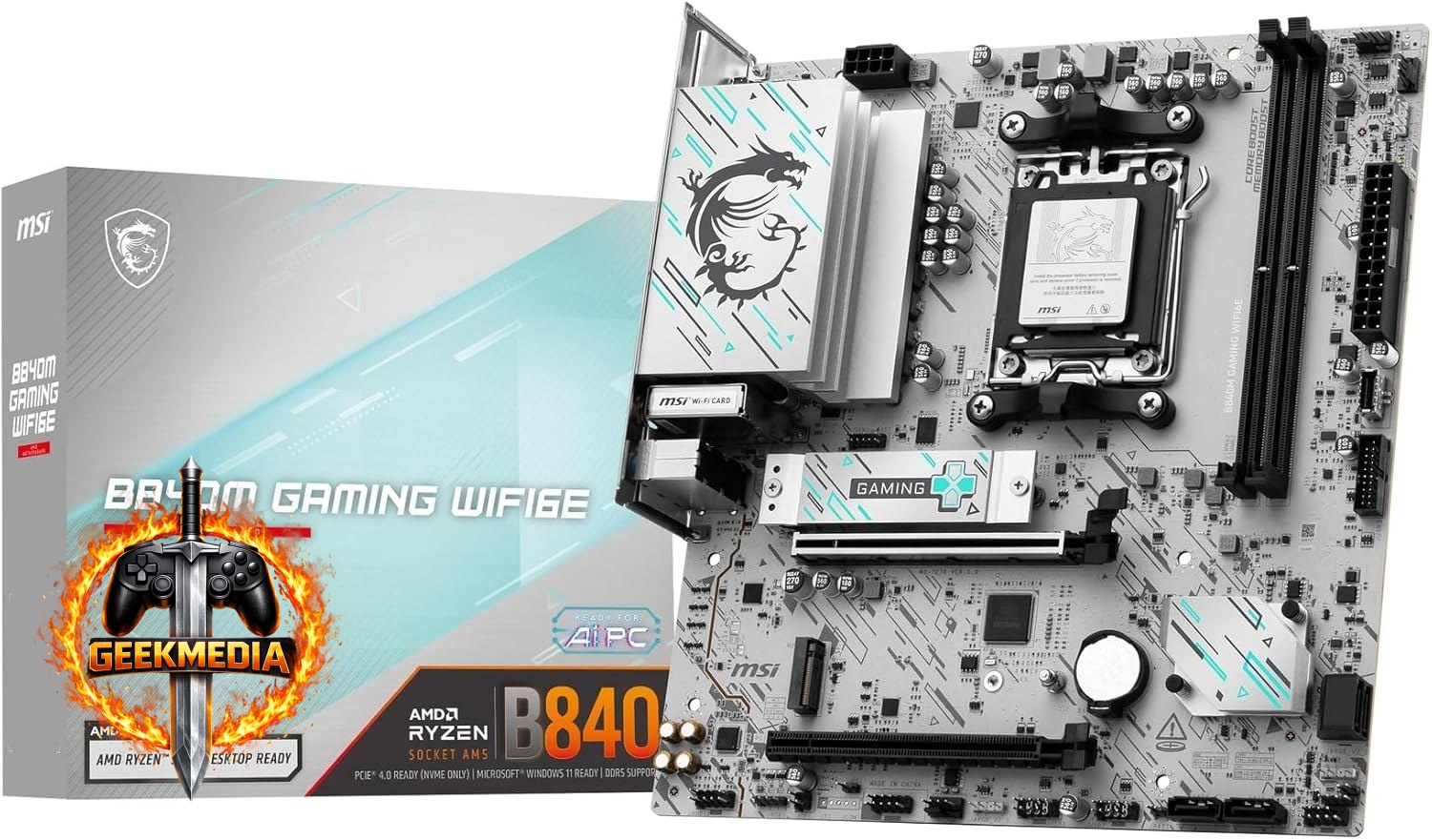 Placa Mãe MSI B840M Gaming WiFi6E