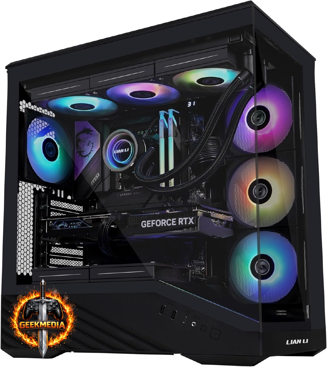 Gabinete Gamer Lian Li Vector V100 Preto