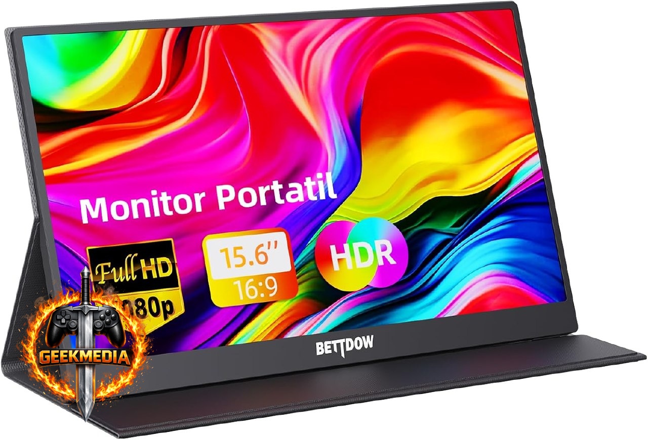 Bettdow Monitor Portatil 15,6'' FHD 1080P