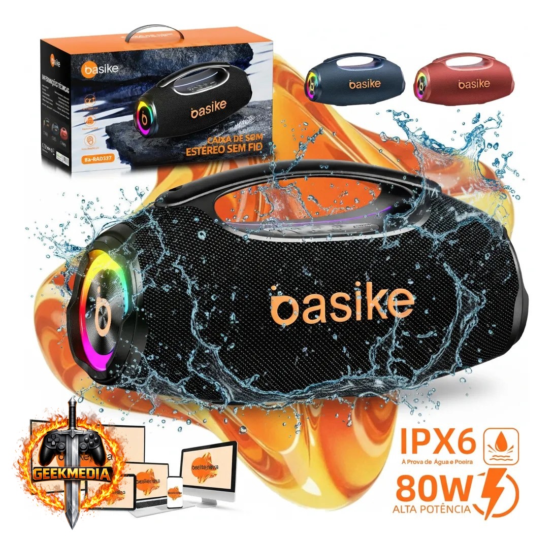 Caixa de Som Basike Boombox Plus 80W