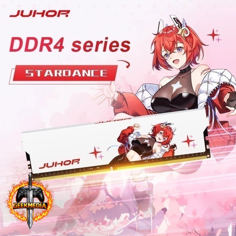 Memória RAM JUHOR DDR4 8GB 3200MHz CL16 Ruivinha Anime