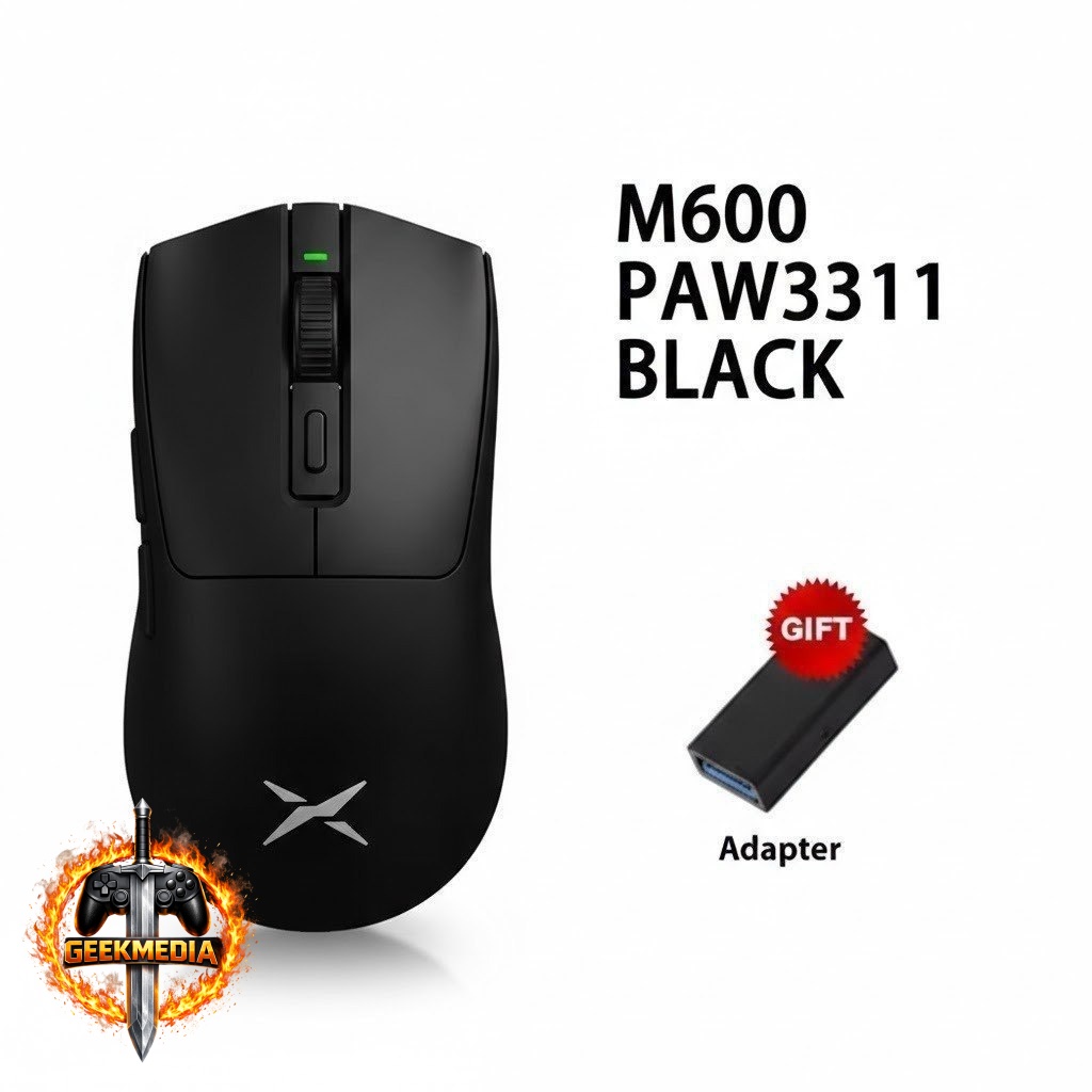Mouse Gamer Delux M600 Sem Fio Sensor PAW3311 - Preto