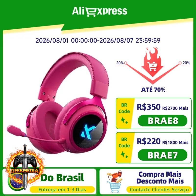 Fone de Ouvido Sem Fio Mchose X9 Rosa