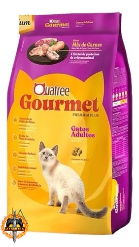 Ração Gatos Adultos Quatree Gourmet Mix De Carnes 10,1kg