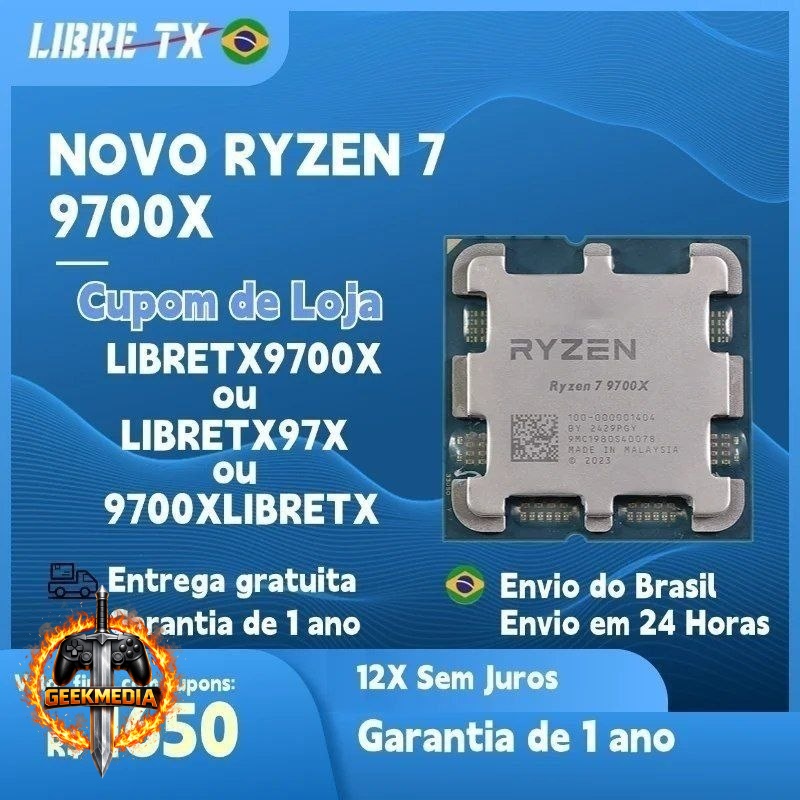 Processador AMD Ryzen 7 9700x