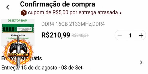 Memória RAM em Oferta