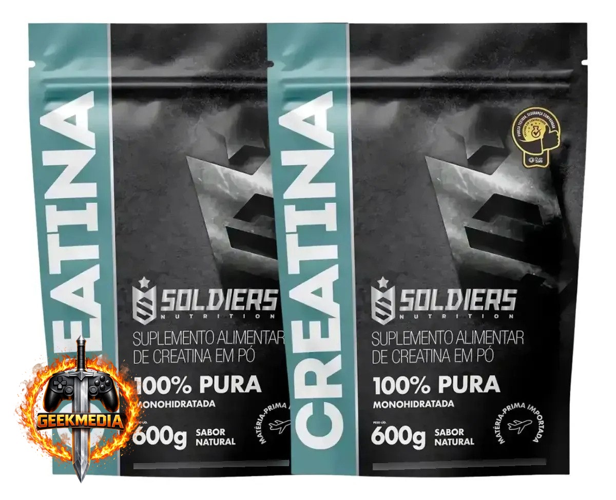 Creatina Monohidratada 1200g Soldiers Nutrition 100% Pura Sem Sabor