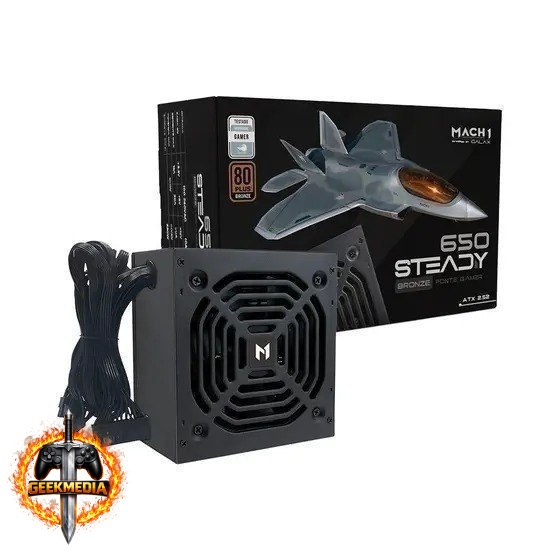 Fonte MACH1 Steady 650W 80 Plus Bronze PFC Ativo