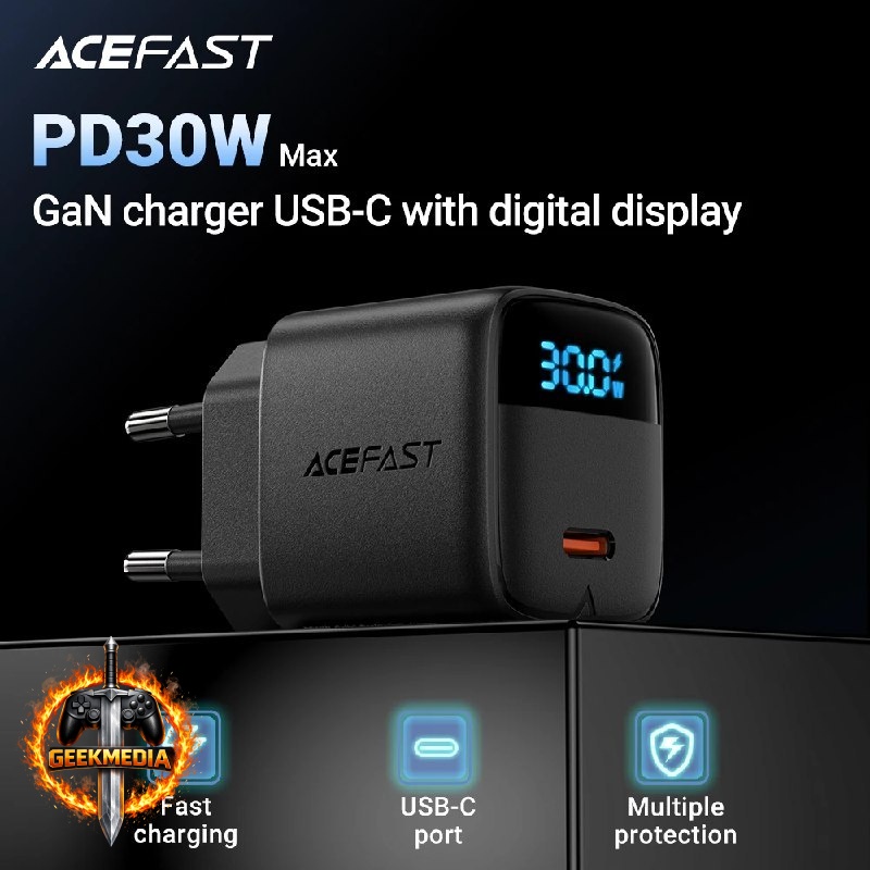 Carregador 30w Acefast Gan PD30W
