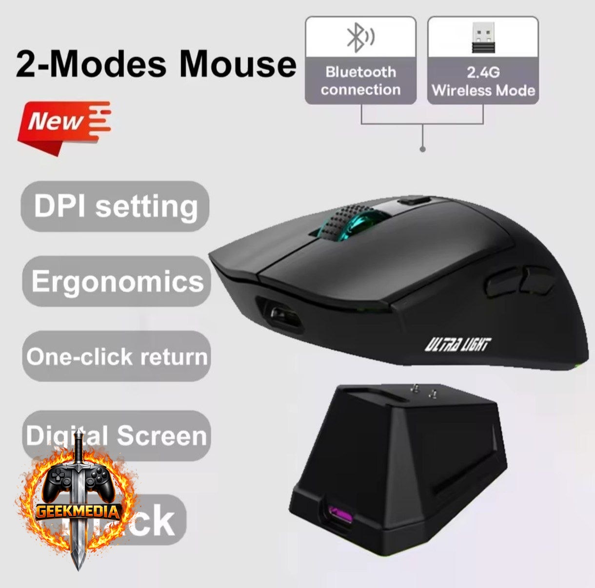 Mouse Gamer X11 Sem Fio Bluetooth KaiAqua