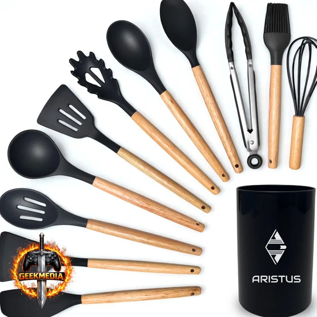 Kit 12 Utensílios De Cozinha Em Silicone Premium