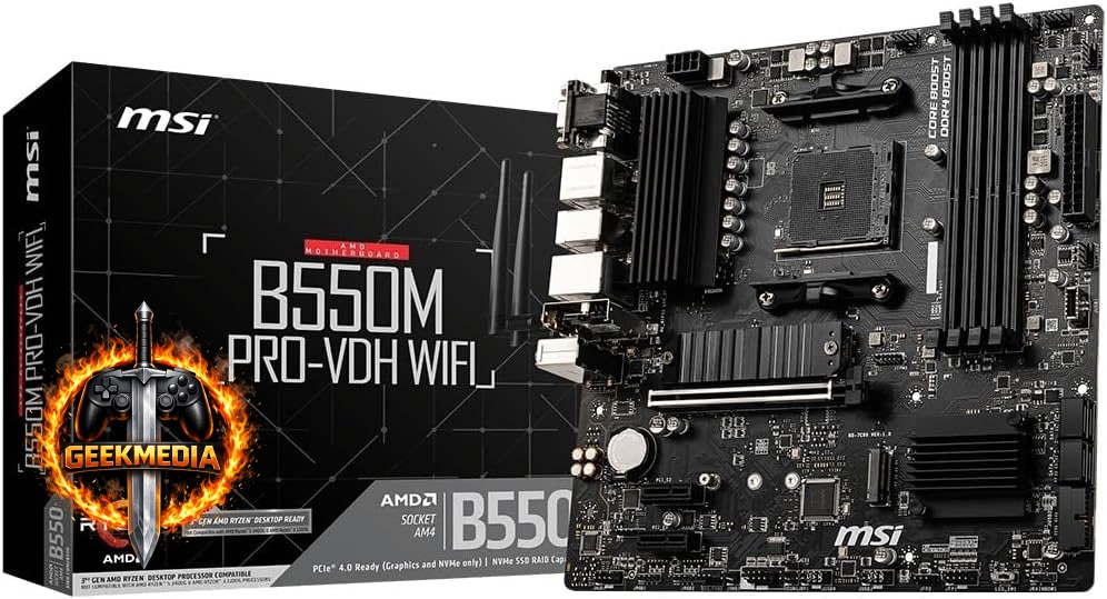 Placa-Mãe MSI B550M PRO-Vdh WIFI AM4 mATX
