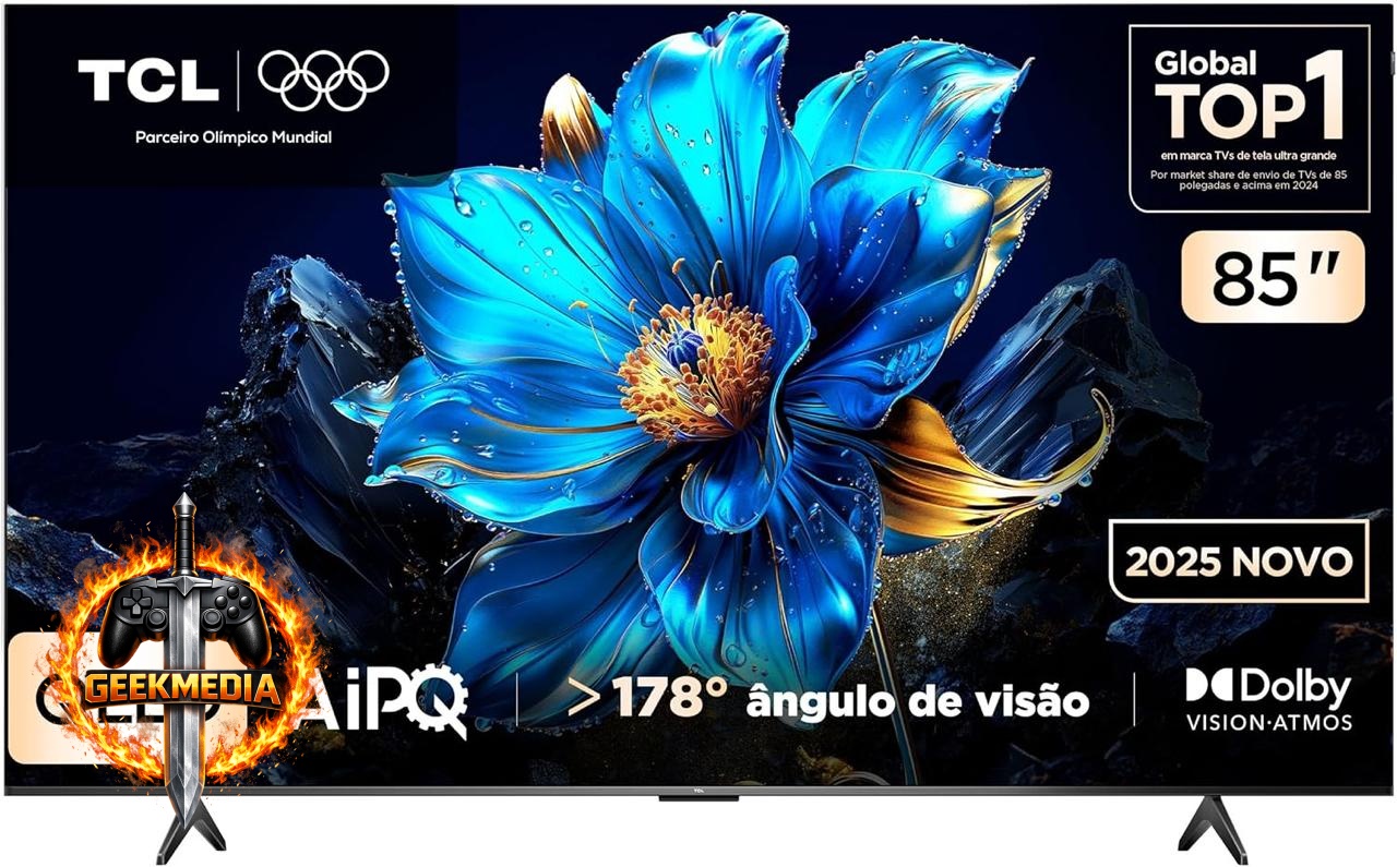 Smart TV TCL 85” QLED 4K Google TV