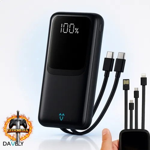 Power Bank 20.000mAh 22.5W Carga Rápida Com Display Digital