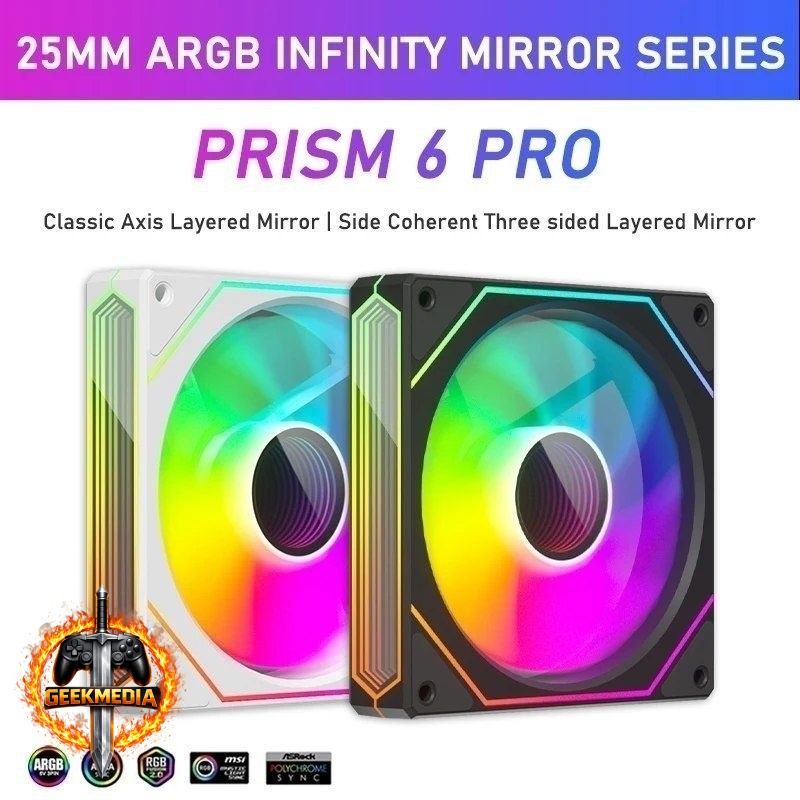 Kit Fans Prism 6 pro Argb Pwm