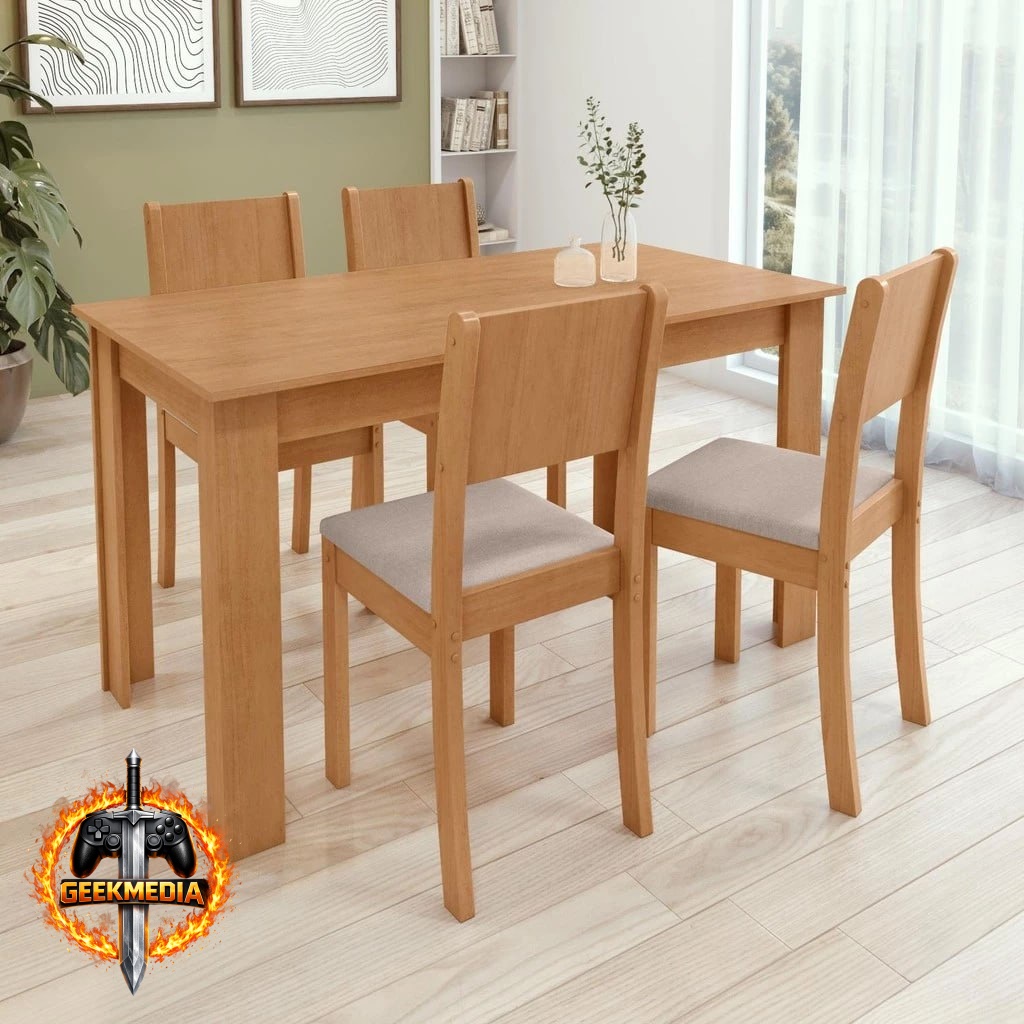 Conjunto Sala de Jantar com 4 Cadeiras Easy Line