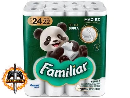 Papel Higiênico Folha Dupla Bracell Familiar 24 Rolos 30m