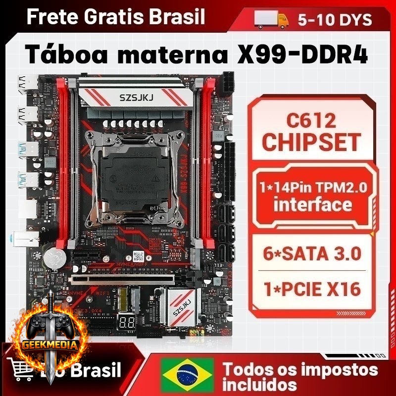 Kit X99 SZSJKJ D4  Xeon E5 2680 V4