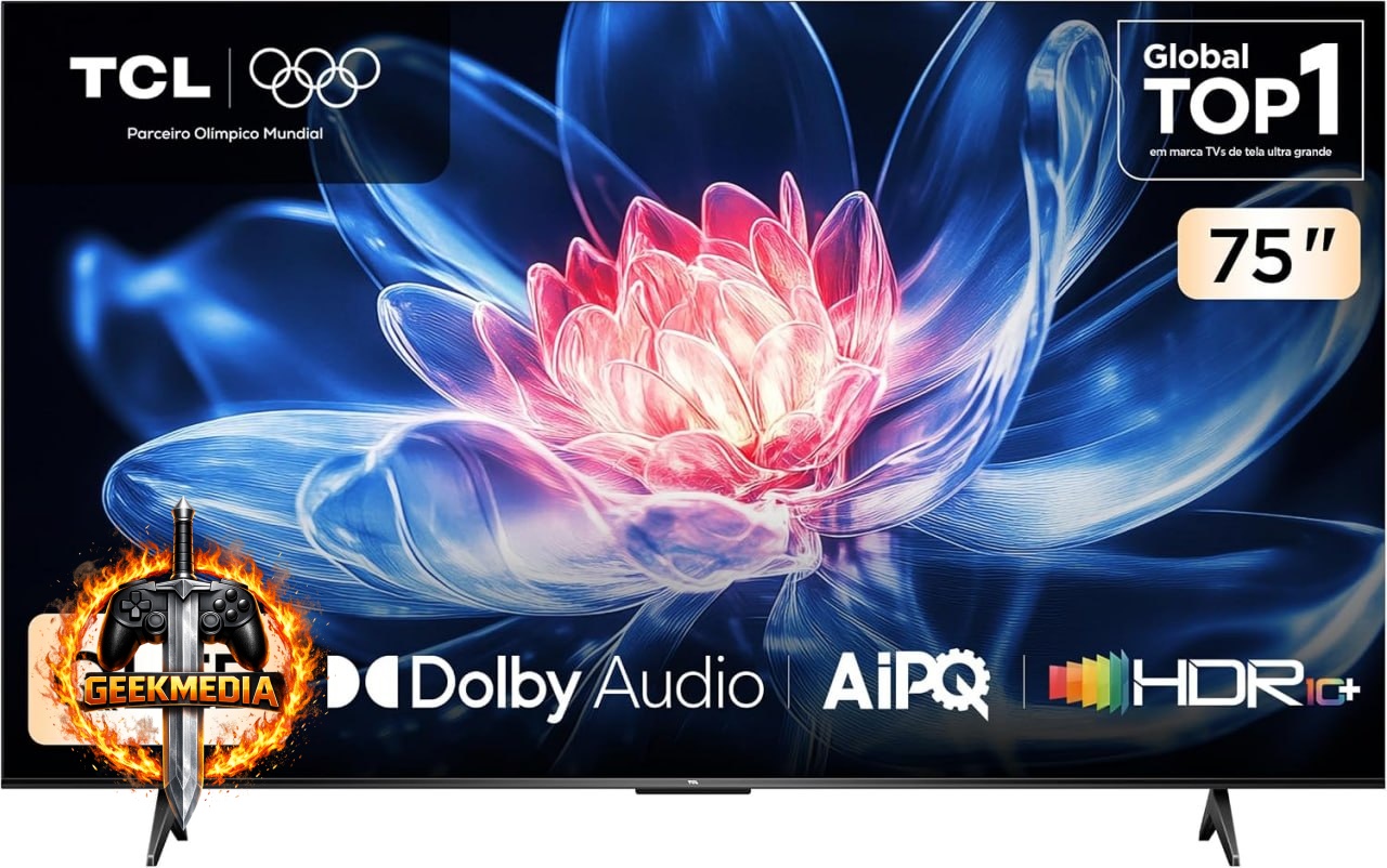 Smart TV TCL QLED 4K 75 Polegadas Google TV