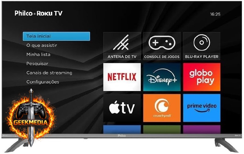 Philco Smart TV 43" Roku TV HDR10 Dolby Áudio