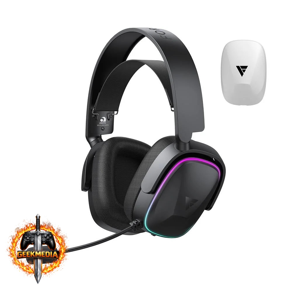 Headset Gamer Sem Fio Force One Supersonic 7.1 Surround