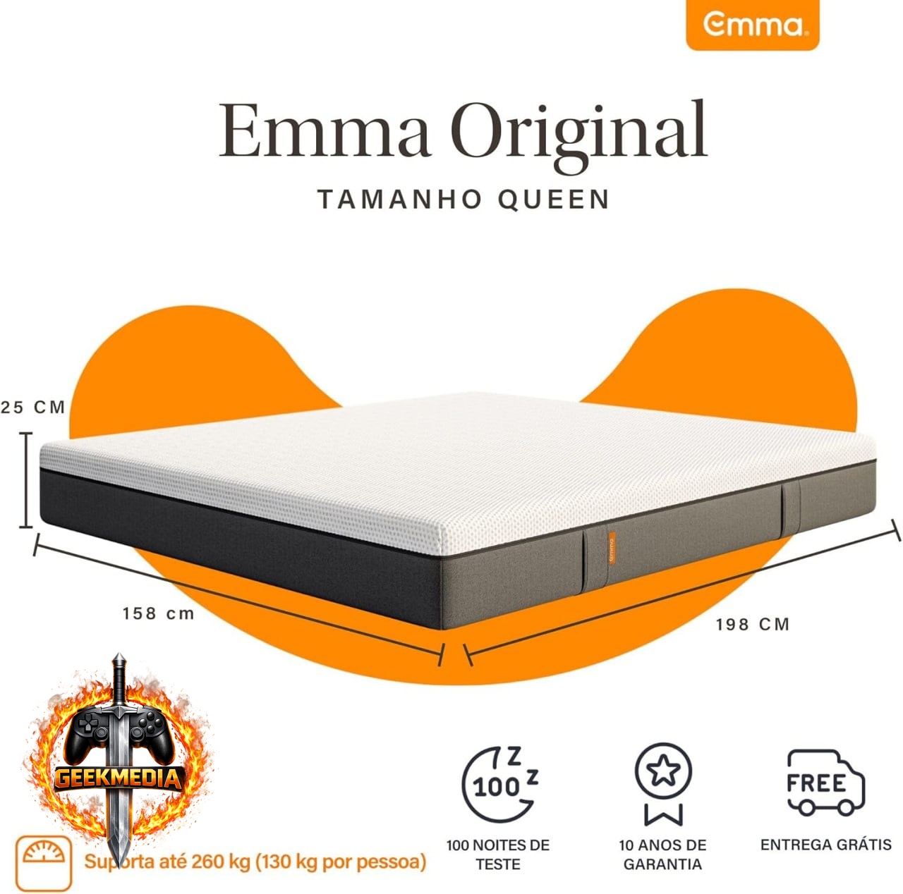 Colchão Emma Original Queen 25cm