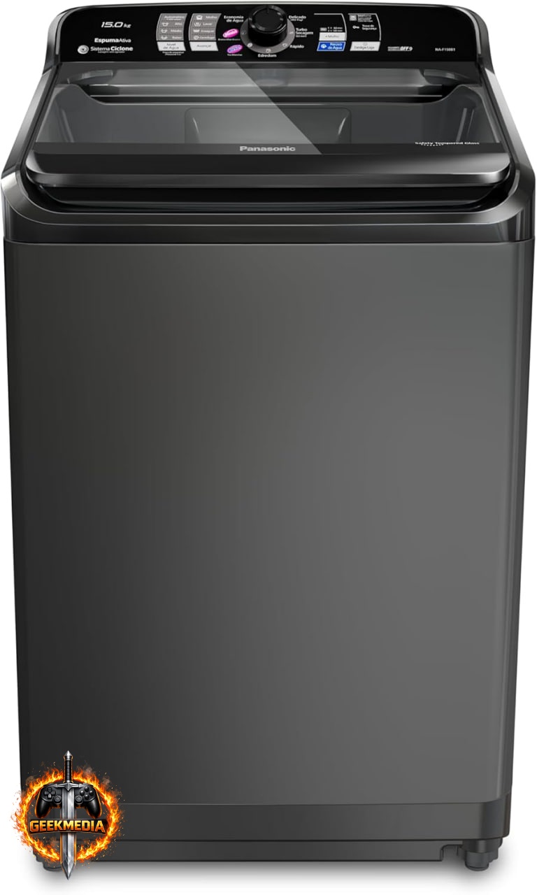 Máquina de Lavar Panasonic 15kg Titânio NA-F150B1T