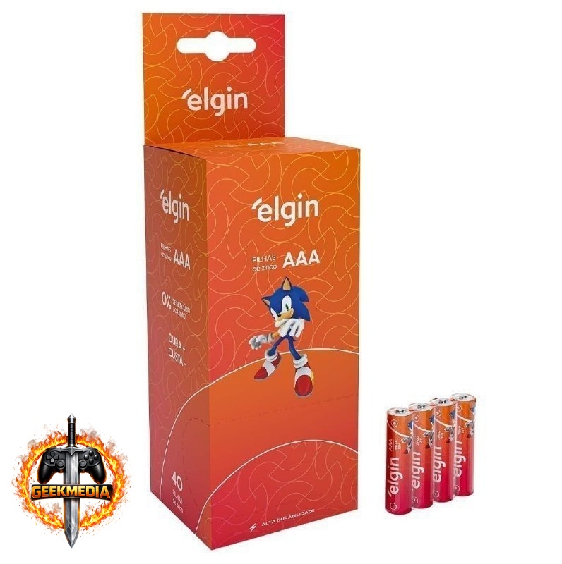 Caixa de Pilha AAA Elgin com 40 Unidades