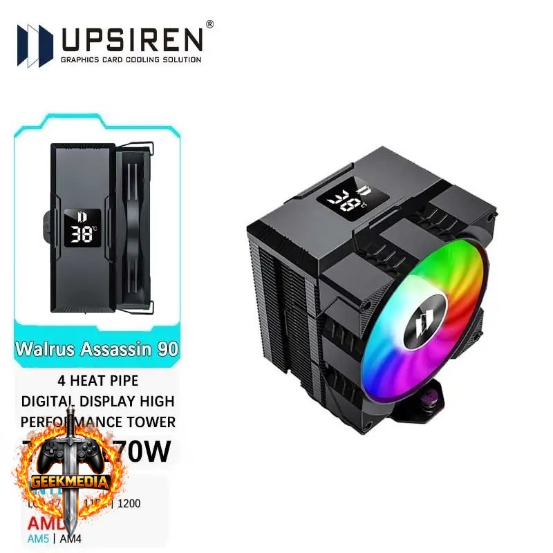 Air Cooler aRGB UPSIREN Walrus Assassin 90