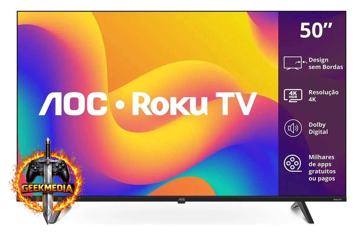 Smart TV Roku TV 50" 4K UHD AOC Bivolt