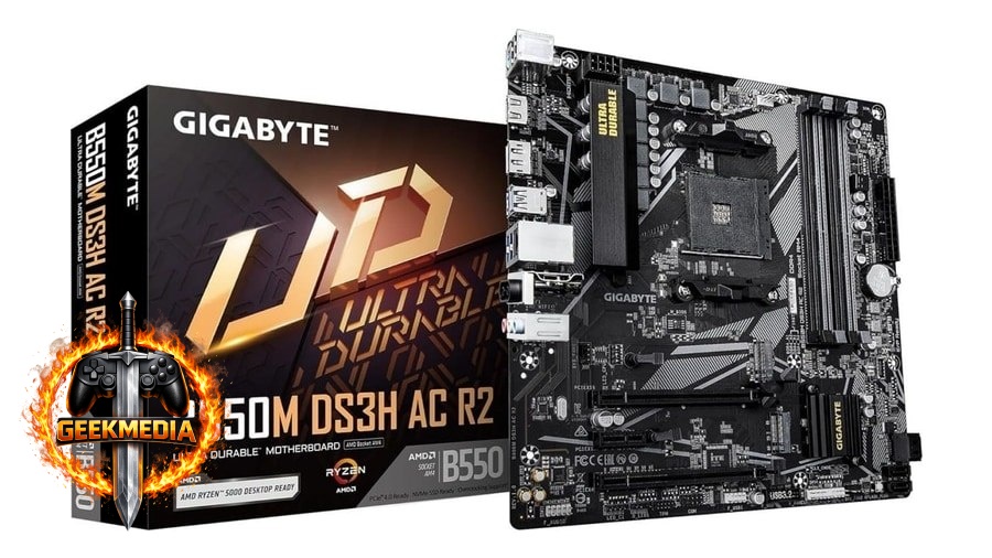 Placa-Mãe Gigabyte B550M DS3H AC R2
