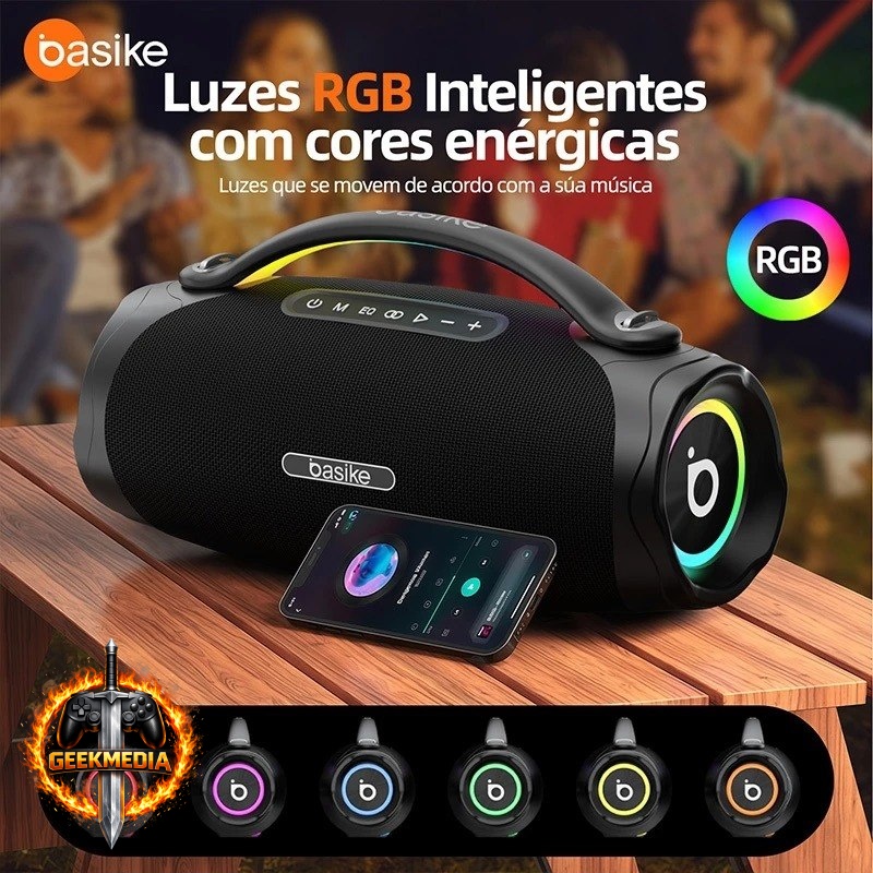 Basike Alto-falante Bluetooth 5.4