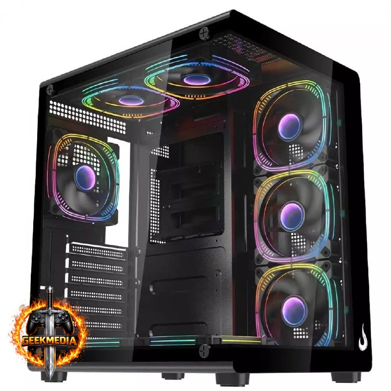 Gabinete Gamer Rise Mode Galaxy Glass X