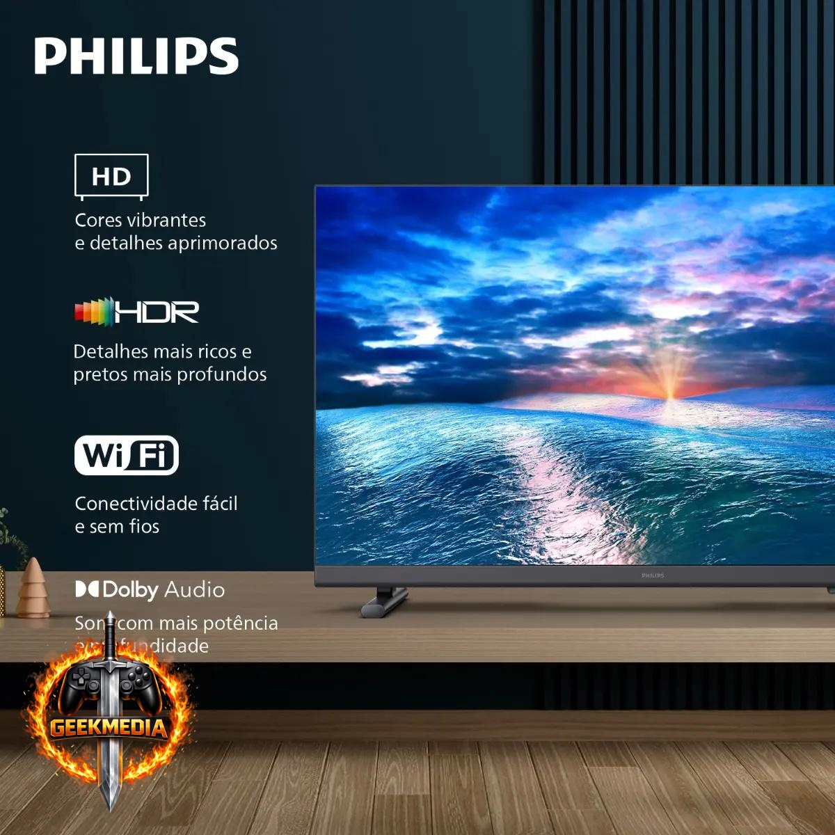 Smart TV Philips 32" HD Wi-Fi