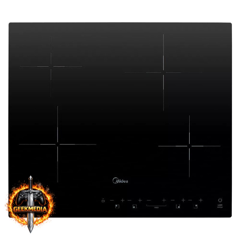 Cooktop 4 Bocas Elétrico Vitrocerâmico Midea