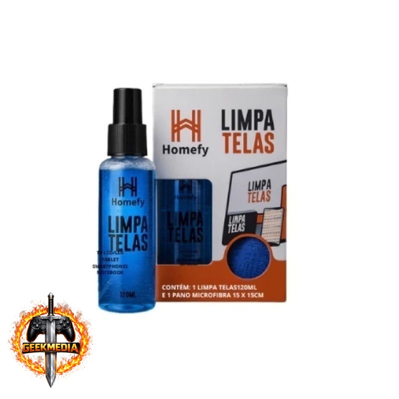 Limpa Telas Homefy 120ml com Pano