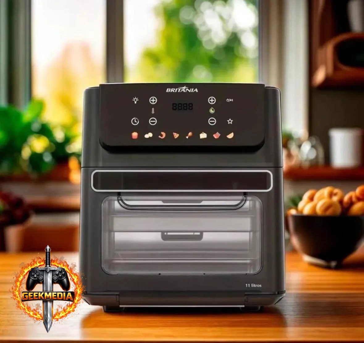 Britânia Air Fryer Oven 11L 8 Funções 1800W BAF11A